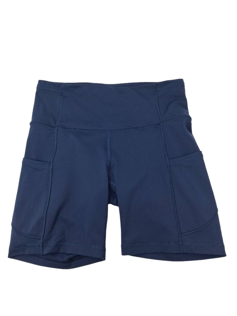 Lululemon Fast and Free Navy Blue Womens Athletic Shorts Size 6 W7AU6S Pockets